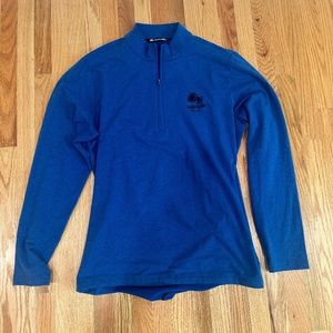 Travis Mathew Blue Quarter-Zip Golf Stretch Pullover